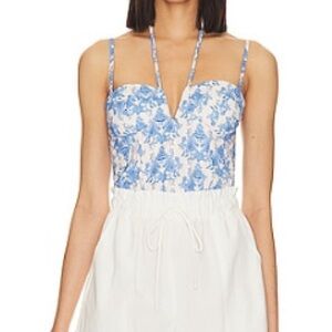 Superdown Floral Bustier Top
